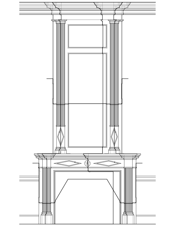 ROOM NO. 2 MANTEL ELEVATION