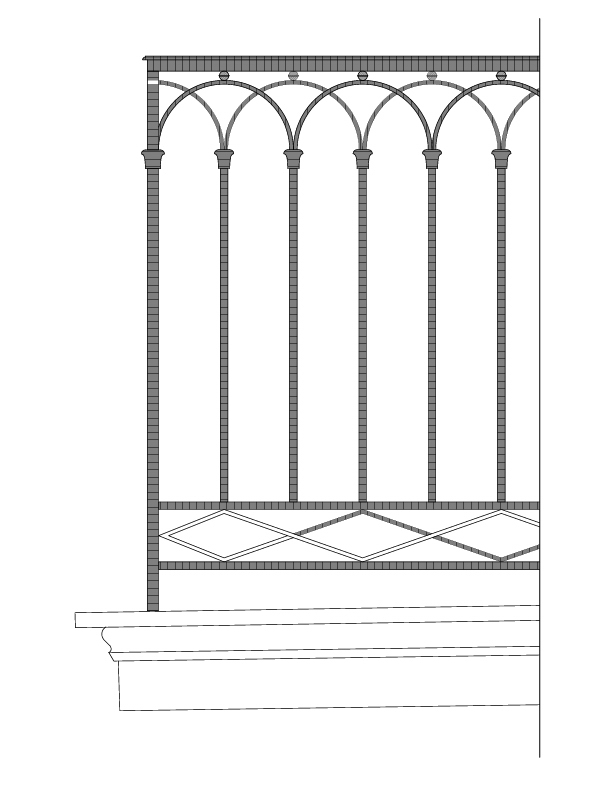 SECOND FLOOR IRON BALCONY RAILS