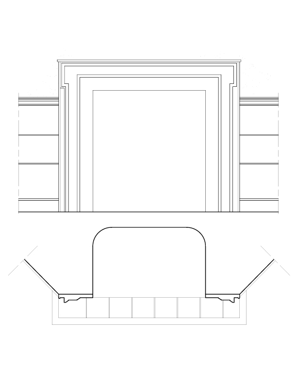 ROOM NO. 2 MANTEL ELEVATION