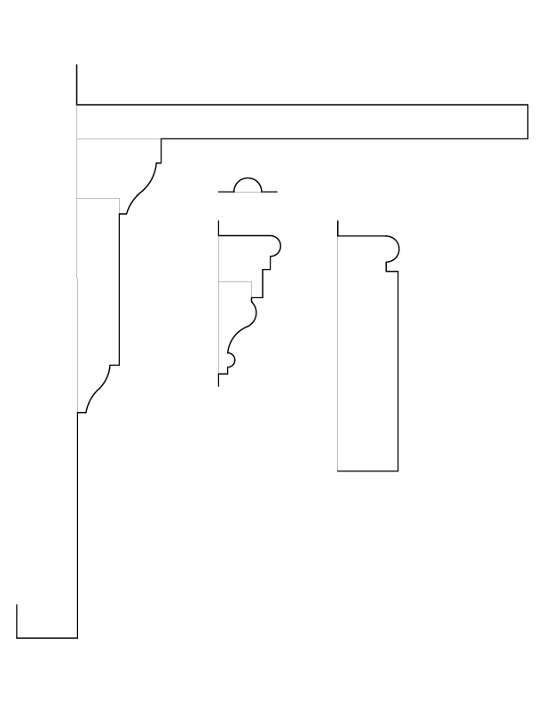 ROOM NO. 2 MANTEL MOULDING DETAILS