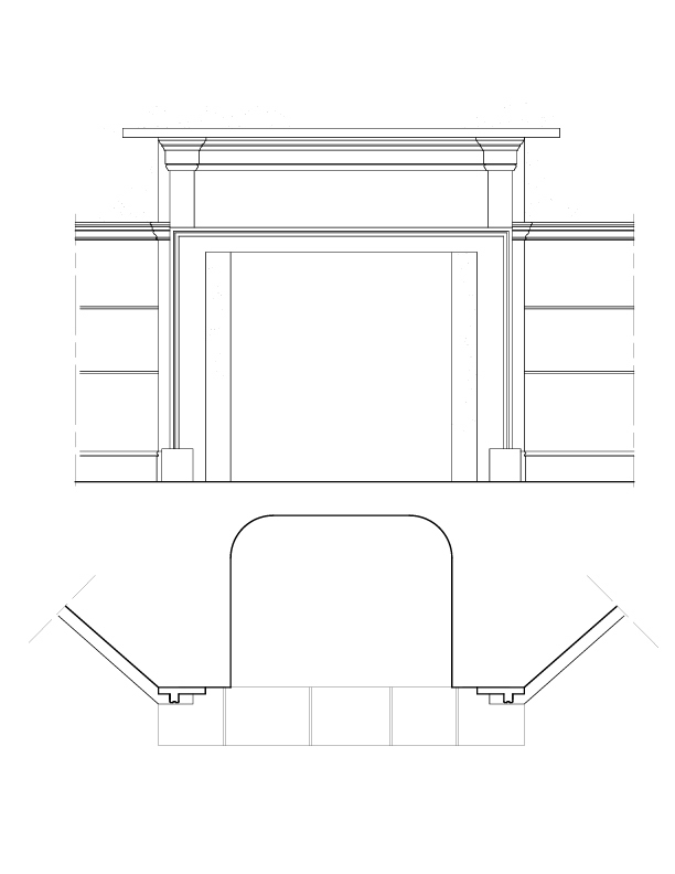 ROOM NO. 6 MANTEL ELEVATION