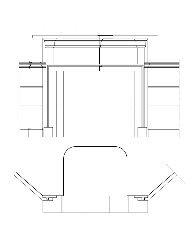 ROOM NO. 6 MANTEL ELEVATION
