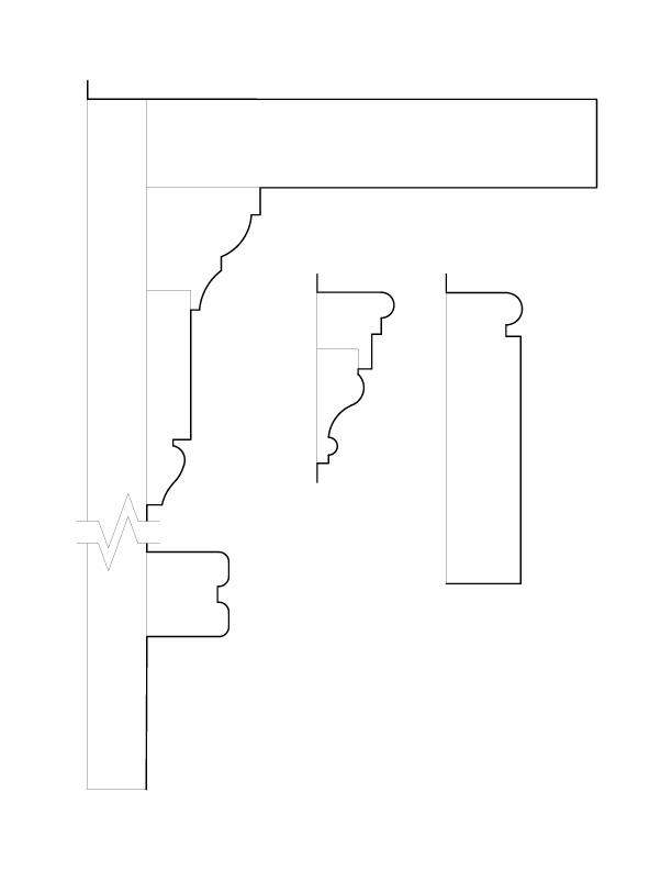 ROOM NO. 6 MANTEL MOULDING DETAILS
