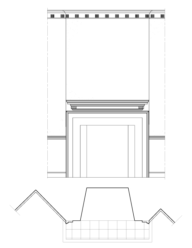 ROOM NO. 3 MANTEL ELEVATION