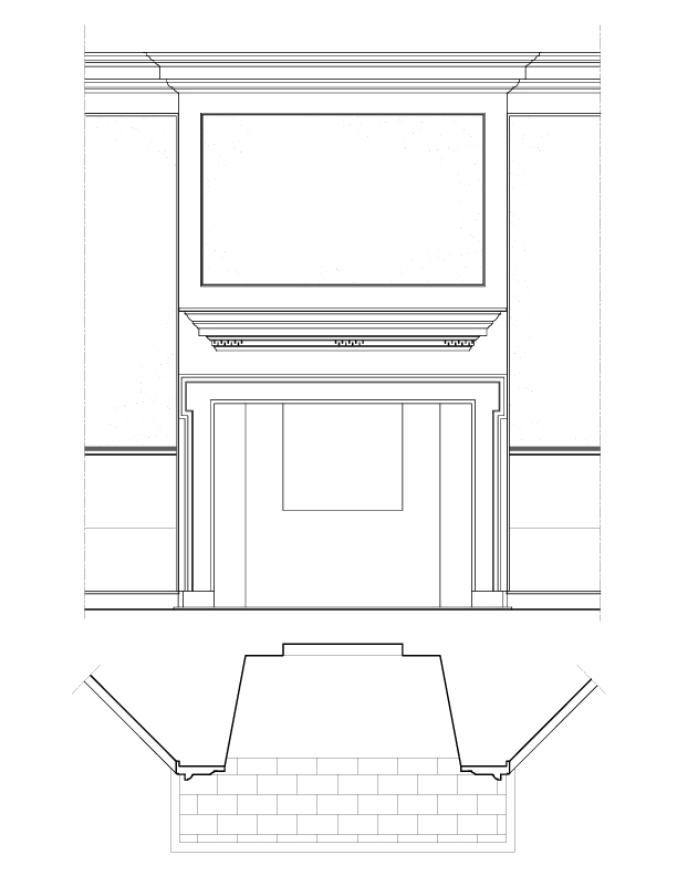 ROOM NO. 1 MANTEL ELEVATION