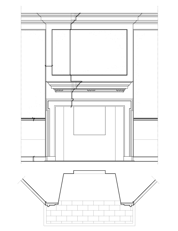 ROOM NO. 1 MANTEL ELEVATION