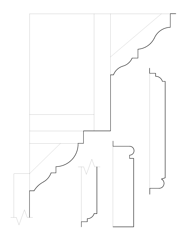 ROOM NO. 1 MANTEL MOULDING DETAILS