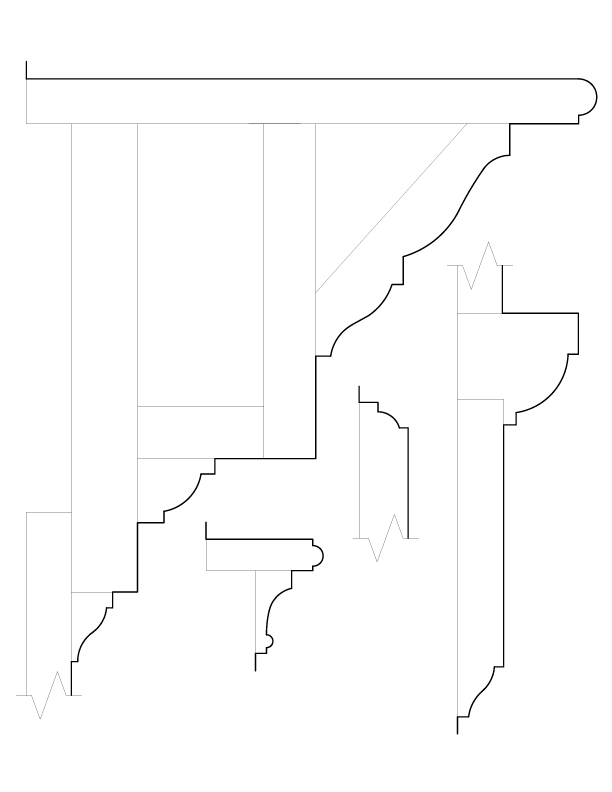 ROOM NO. 1 MANTEL MOULDING DETAILS