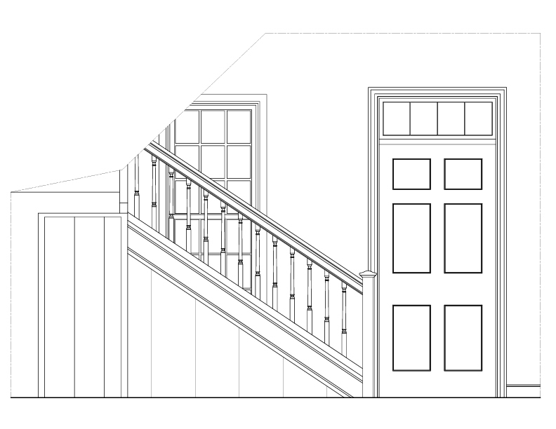STAIR HALL ELEVATION