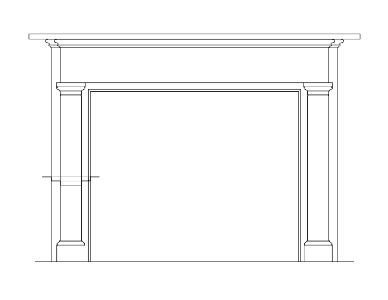 SECOND FLOOR MANTEL ELEVATION