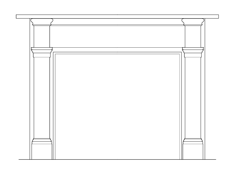 FIRST FLOOR PARLOR MANTEL ELEVATION
