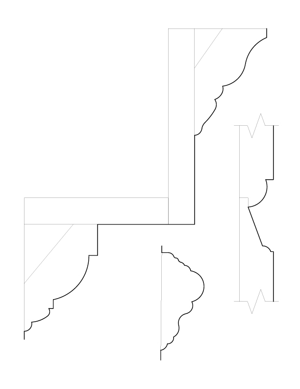 SOUTH PARLOR SOUTH WALL MOULDING DETAILS