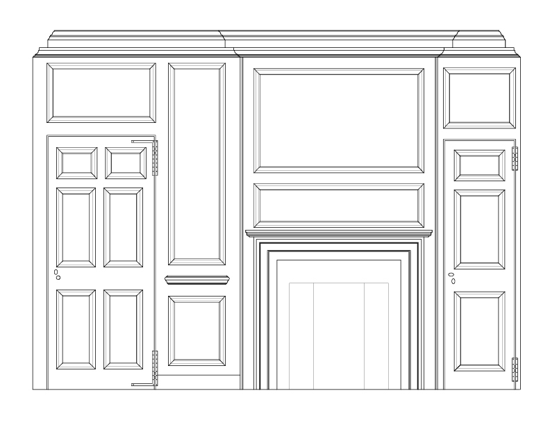 DINING ROOM NORTH WALL ELEVATION