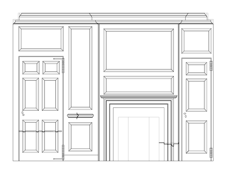 DINING ROOM NORTH WALL ELEVATION