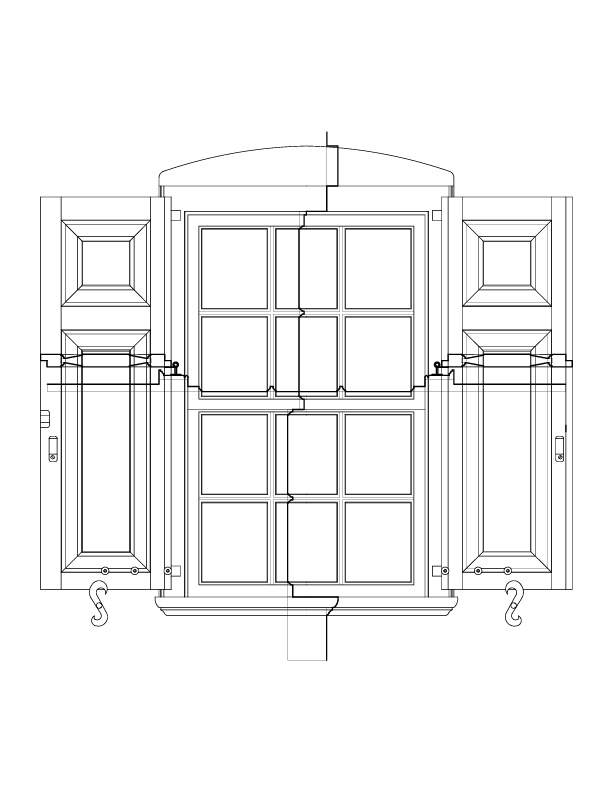 SOUTHWEST BEDROOM EXTERIOR WINDOW ELEVATION