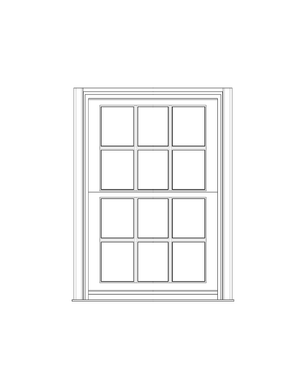 SOUTHWEST BEDROOM INTERIOR WINDOW ELEVATION