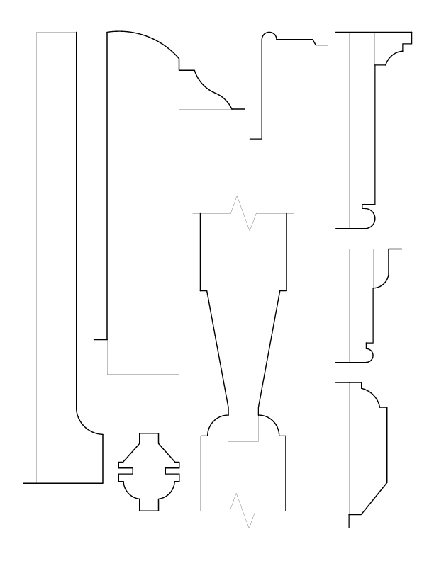 SOUTHWEST BEDROOM WINDOW MOULDING DETAILS