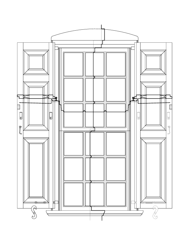 SOUTH PARLOR EXTERIOR WINDOW ELEVATION