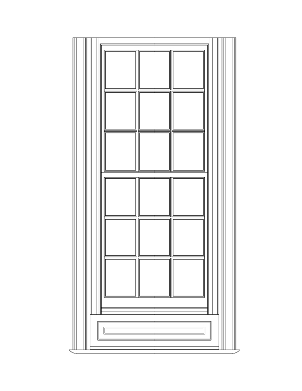 SOUTH PARLOR INTERIOR WINDOW ELEVATION