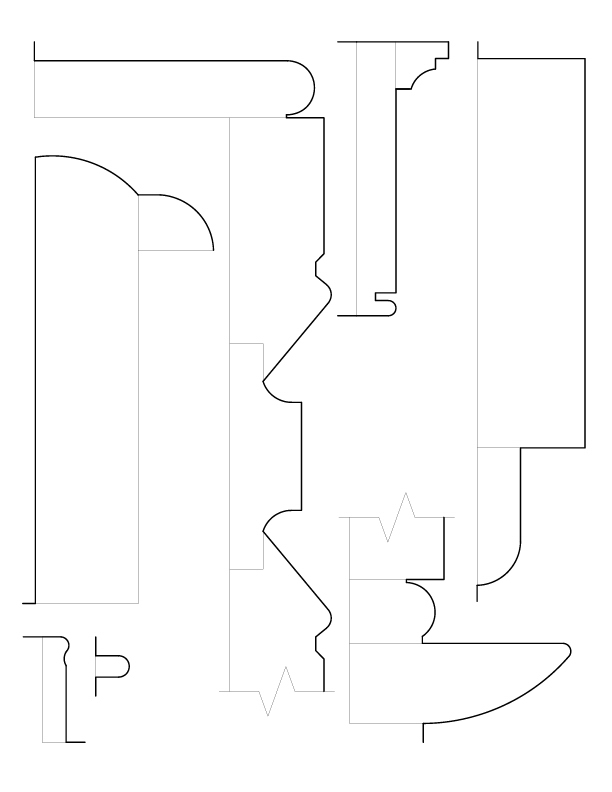 SOUTH PARLOR WINDOW MOULDING DETAILS