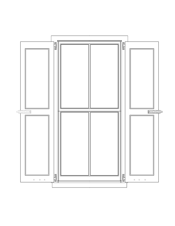 NORTHWEST EXTERIOR WINDOW ELEVATION
