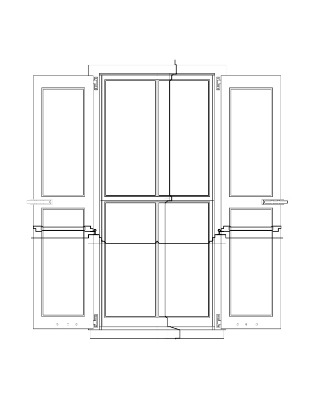 NORTHWEST EXTERIOR WINDOW ELEVATION