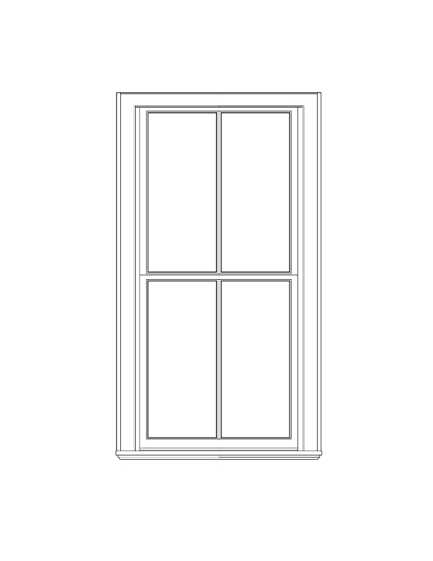 NORTHWEST INTERIOR WINDOW ELEVATION