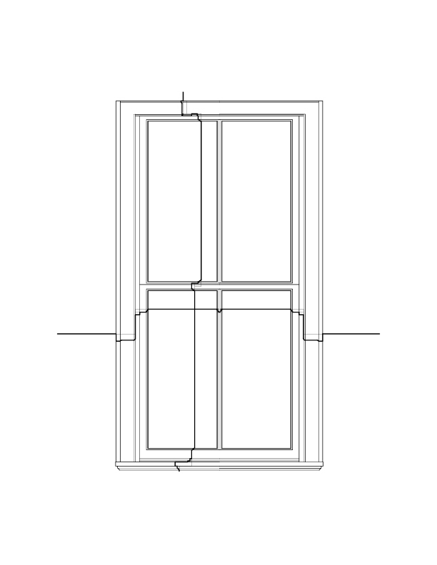NORTHWEST INTERIOR WINDOW ELEVATION