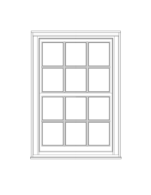 SOUTHWEST BEDROOM INTERIOR WINDOW ELEVATION