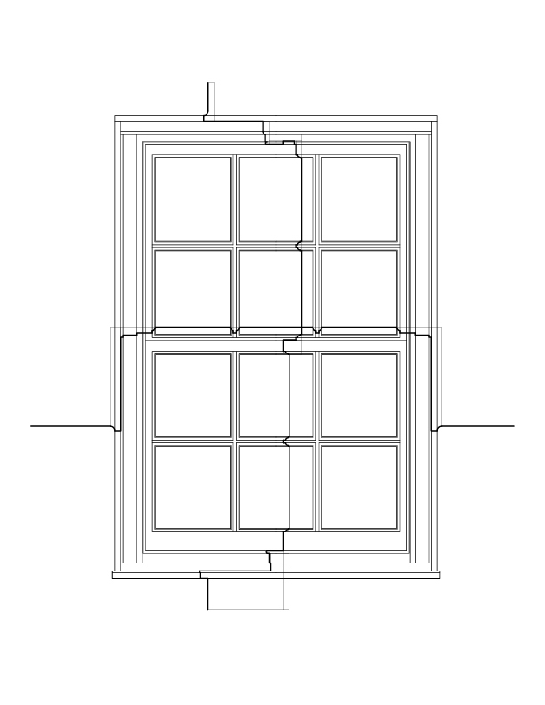 SOUTHWEST BEDROOM INTERIOR WINDOW ELEVATION