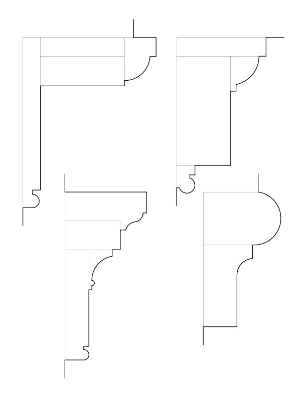 THIRD FLOOR WINDOW MOULDINGS
