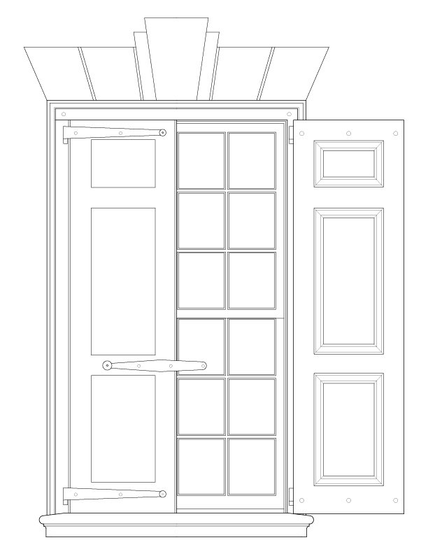 SECONT FLOOR EXTERIOR WINDOW ELEVATION