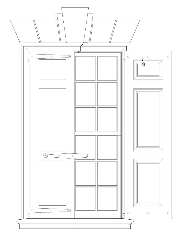 SECONT FLOOR EXTERIOR WINDOW ELEVATION