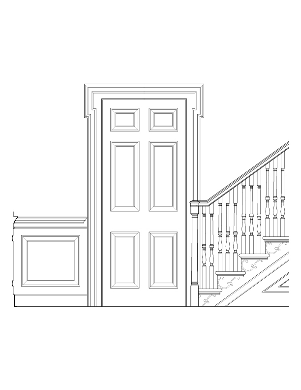 STAIR HALL ELEVATION