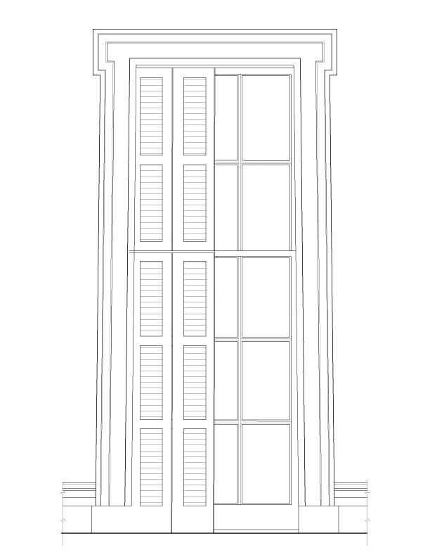 TYPICAL FRONT INTERIOR WINDOW ELEVATION