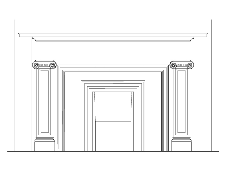 EAST PARLOR FIREPLACE ELEVATION