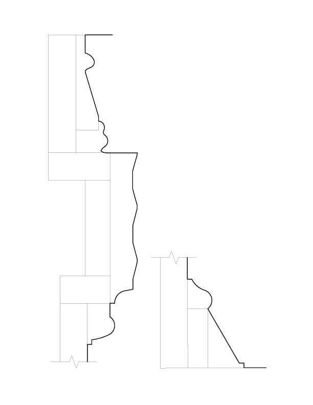 WEST AND EAST PARLOR FIREPLACE MOULDINGS