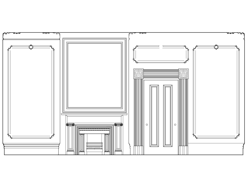 EAST PARLOR NORTH WALL ELEVATION