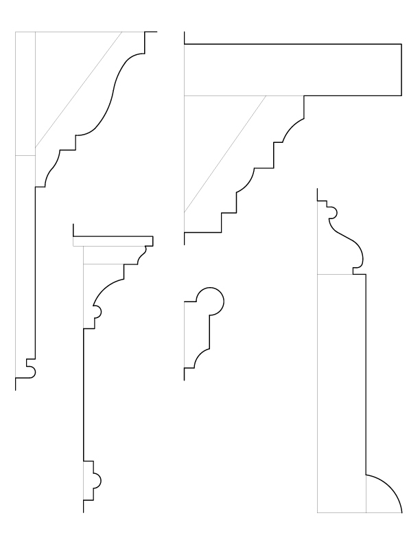 SECOND FLOOR BEDROOM MANTEL MOULDING DETAILS