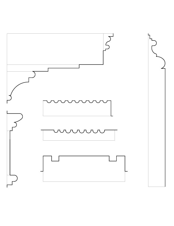 MANTEL SOUTHWEST PARLOR MOULDINGS