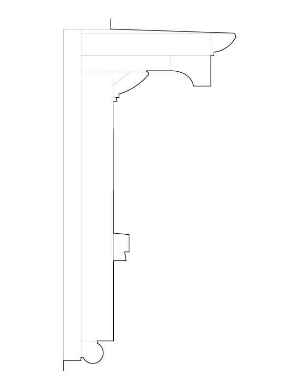 SECOND FLOOR WINDOW MOULDINGS