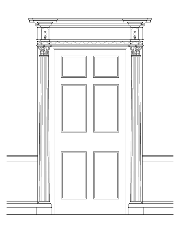 DRAWING ROOM DOOR ELEVATION