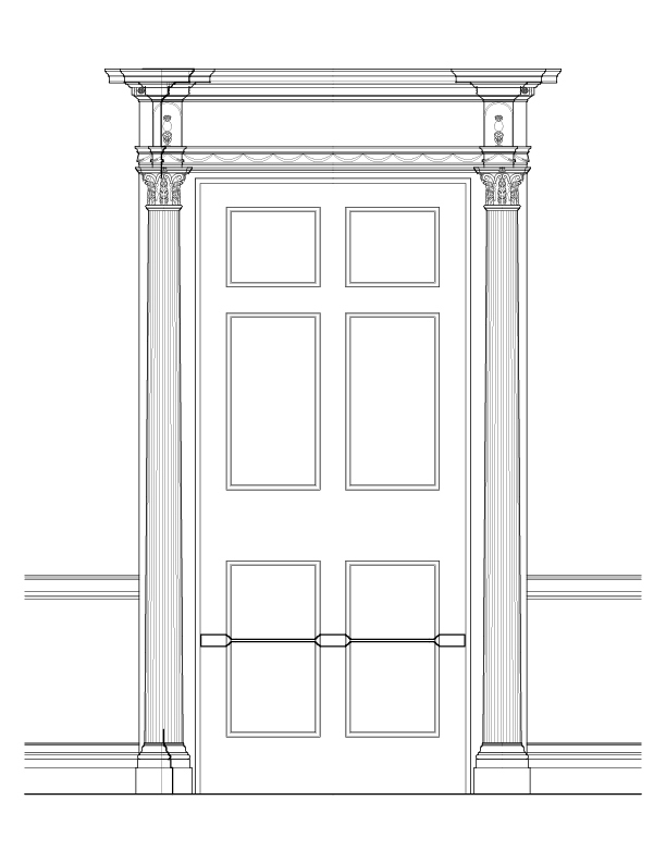 DRAWING ROOM DOOR ELEVATION
