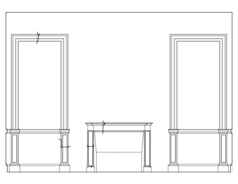 BEDROOM NO. 1 WEST WALL ELEVATION