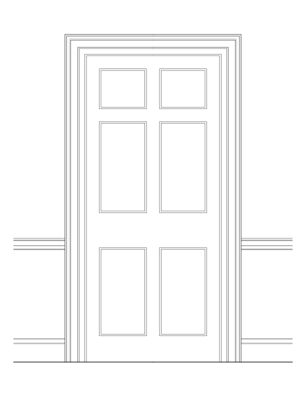 BEDROOM NO. 1 DOOR ELEVATION