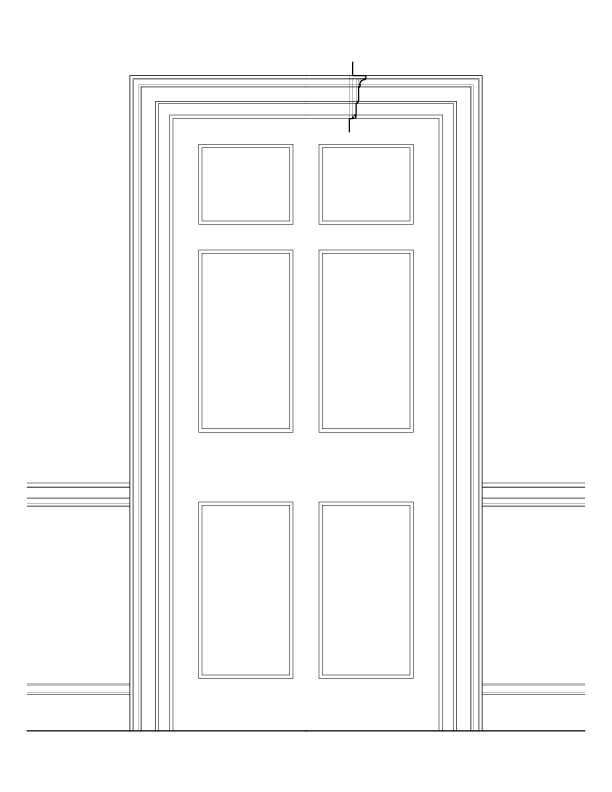BEDROOM NO. 1 DOOR ELEVATION