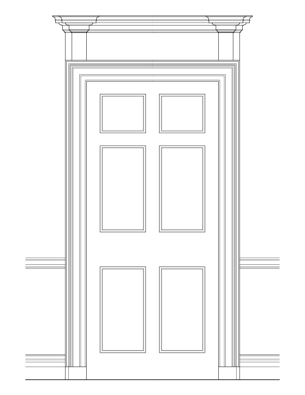 DINING ROOM DOOR ELEVATION