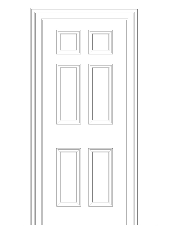 SMALL BEDROOM DOOR ELEVATION