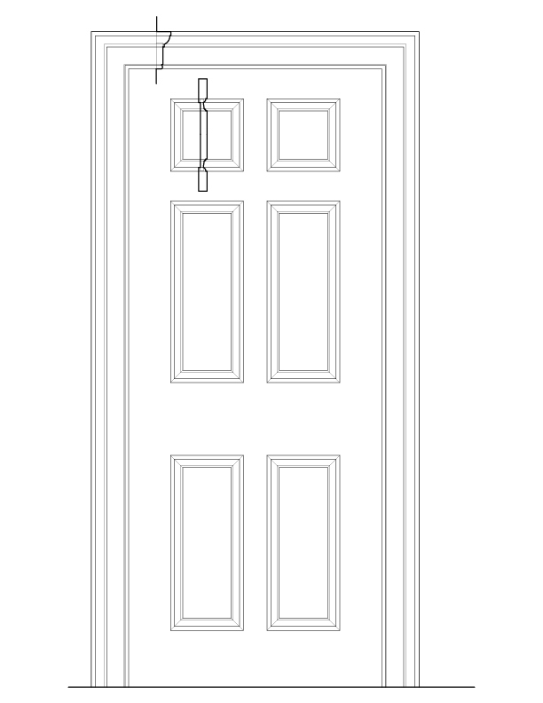 SMALL BEDROOM DOOR ELEVATION