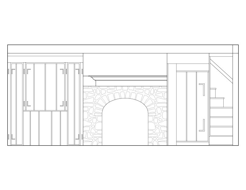KITCHEN SOUTH WALL ELEVATION